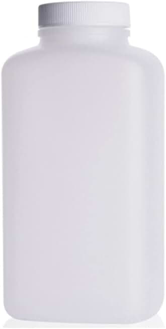 Wheaton Science Products W218815 HDPE Wide Mouth Oblong Plastic Bottle with White Polypropylene PE Lined Cap, Natural Color, 250 mL Capacity (Case of 250)