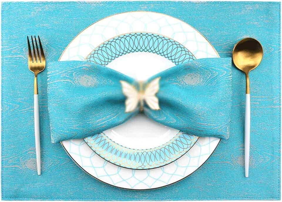 Terylene Cotton Textured Placemat Hotel Table Mat Cloth Western Food Heat Insulation Mat