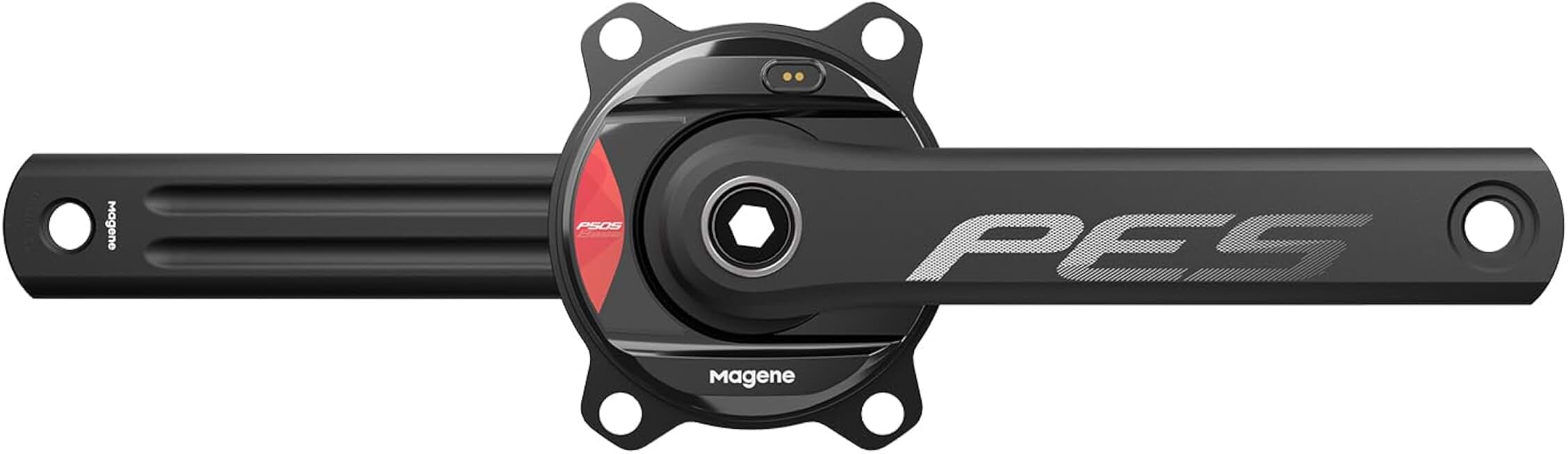 Magene Power Meter for Cycling, PES Crankarm + P505 Spider-Based Power Meter, 110 BCD 4 Bolt, 24mm Steel Spindle, ANT+/Bluetooth