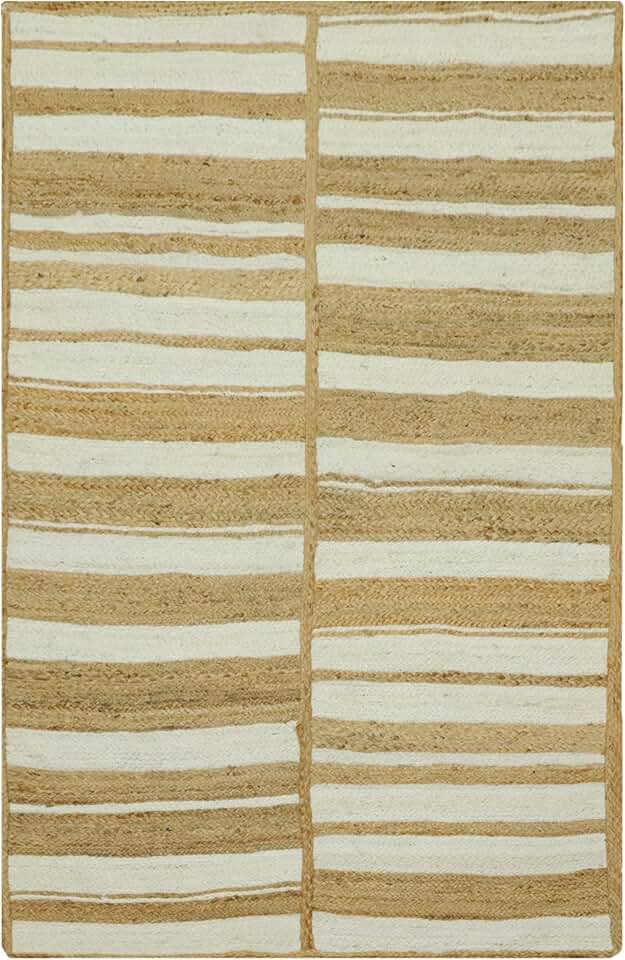 Jute Rug Kilim Rug 11 Indoor Outdoor Square Area Rugs for Bed Room Beige White Hand Braided Rug Flatweave Rugs for Large Area Dining Side Square Mat Hall Room Patio Doormat