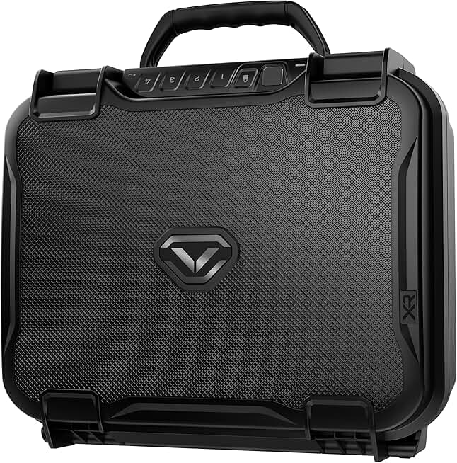 VAULTEK LifePod XR Series Biometric Weatherproof Locking Case Modular Interior Secure Rugged Portable Electronic LockBox with Backlit Keypad (Special Edition Covert Black)