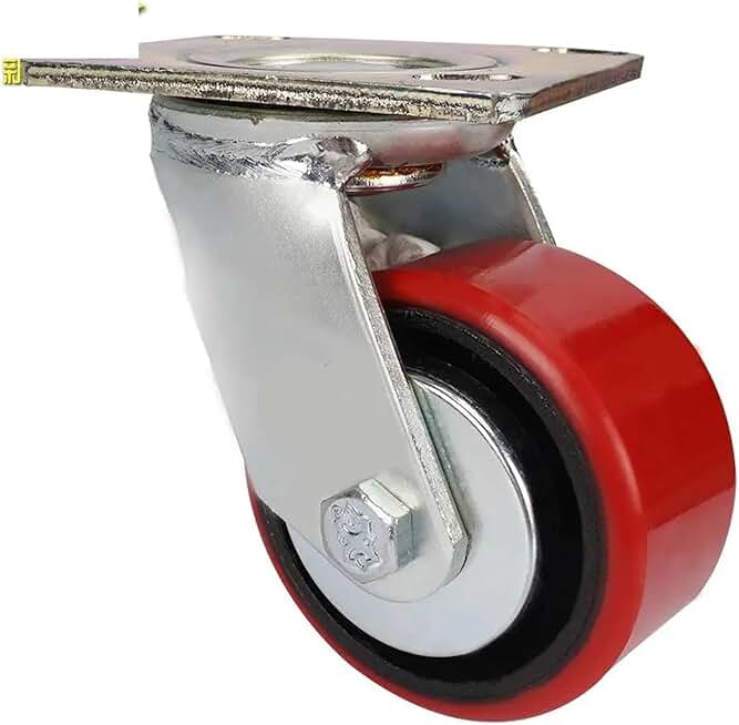 Heavy-Duty 4-inch Pu Moving Wheel Universal Storage Cage Handling Logistics Cart 1Pcs