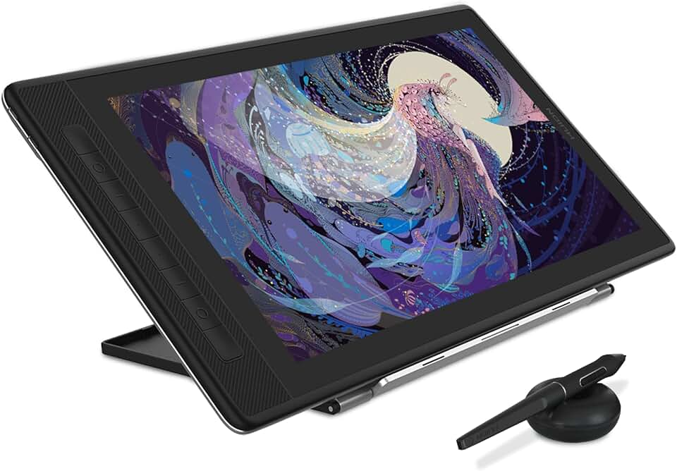 HUION KAMVAS Pro 16 2.5K QHD Drawing Tablet with Screen QLED Full-Laminated Graphics Tablet with Battery-Free Pen, 15.8-inch Digital Art Tablet Compatible with Mac, PC, Android & Linux