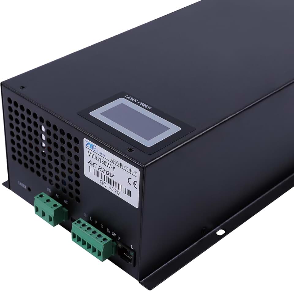 150W CO2 Laser Power Supply Digital Display 220V for 130-150W Laser Tube Laser Engraving Cutting Machine