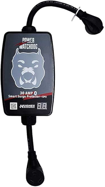 Power Watchdog PWD30EPO, Bluetooth Surge Protector with Auto Shutoff, 30 Amp, Portable