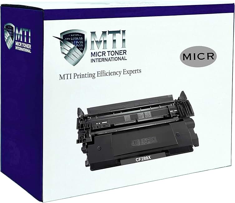 MTI 89X MICR Toner (NEW OEM Modified) High Yield Replacement for HP CF289X Laser Printers M507 M528 Magnetic Ink Cartridge for printing personal and business checks
