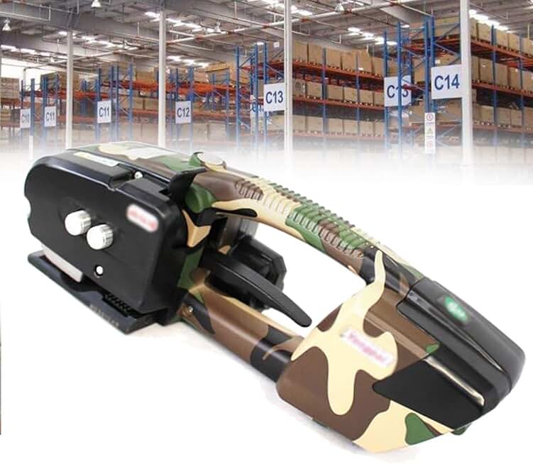 Electric Strapping Machine Rechargeable Battery Powered Packaging Strapping Machine,Portable Hand-held Automatic Hot Melting Strapping Machine,for 1/2-5/8 Inch Wide PP/PET