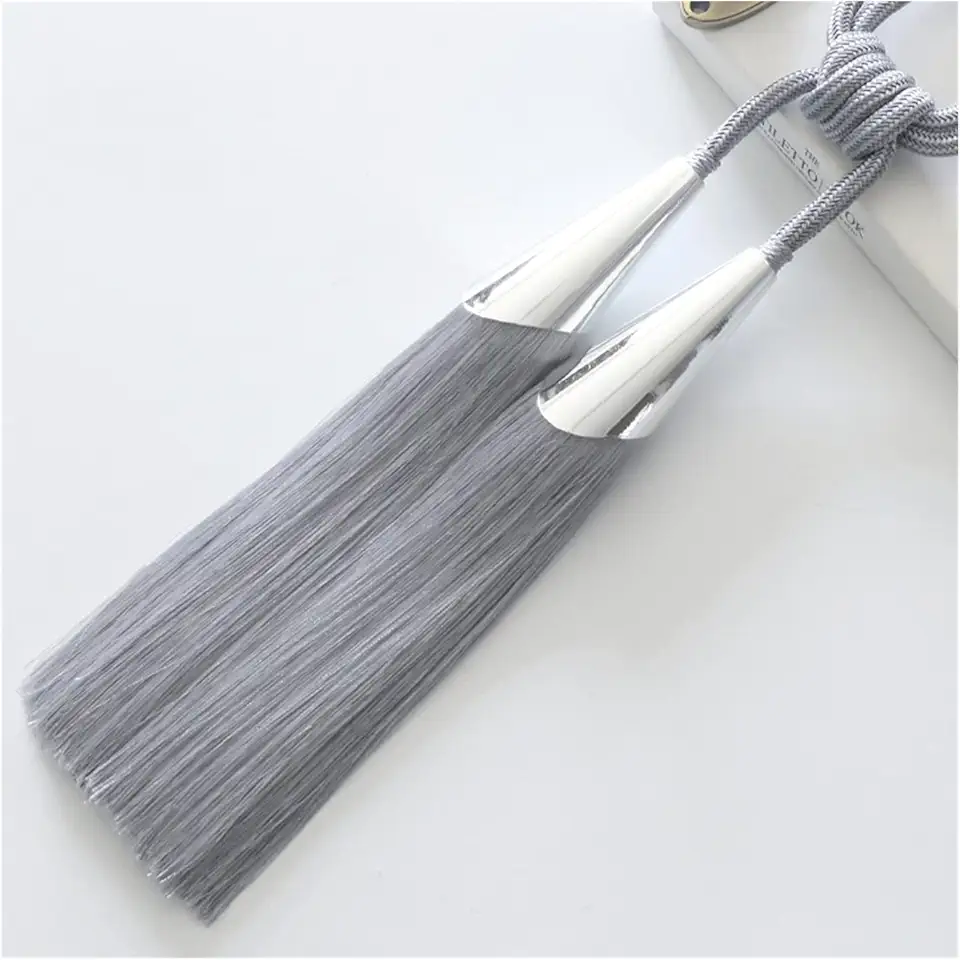 2PCS Curtain tieback Hanging Ball Curtain Hook Bandage Lashing Lob Strap Tassel Tieback Buckle Home Decoration (Color : 02 Size : 79cm) (5 79cm)