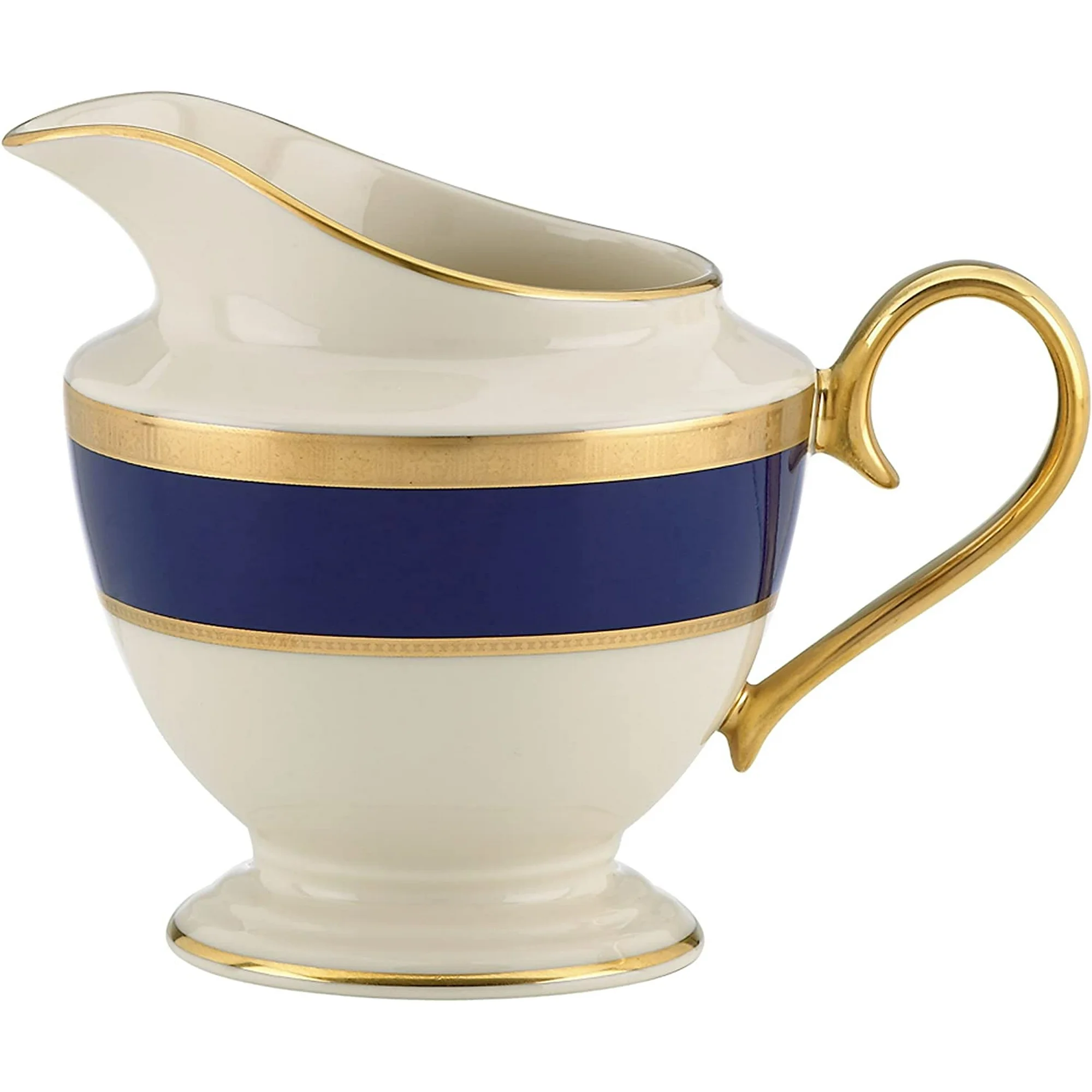 Ivory Creamer, 8oz, Gold Accents, China
