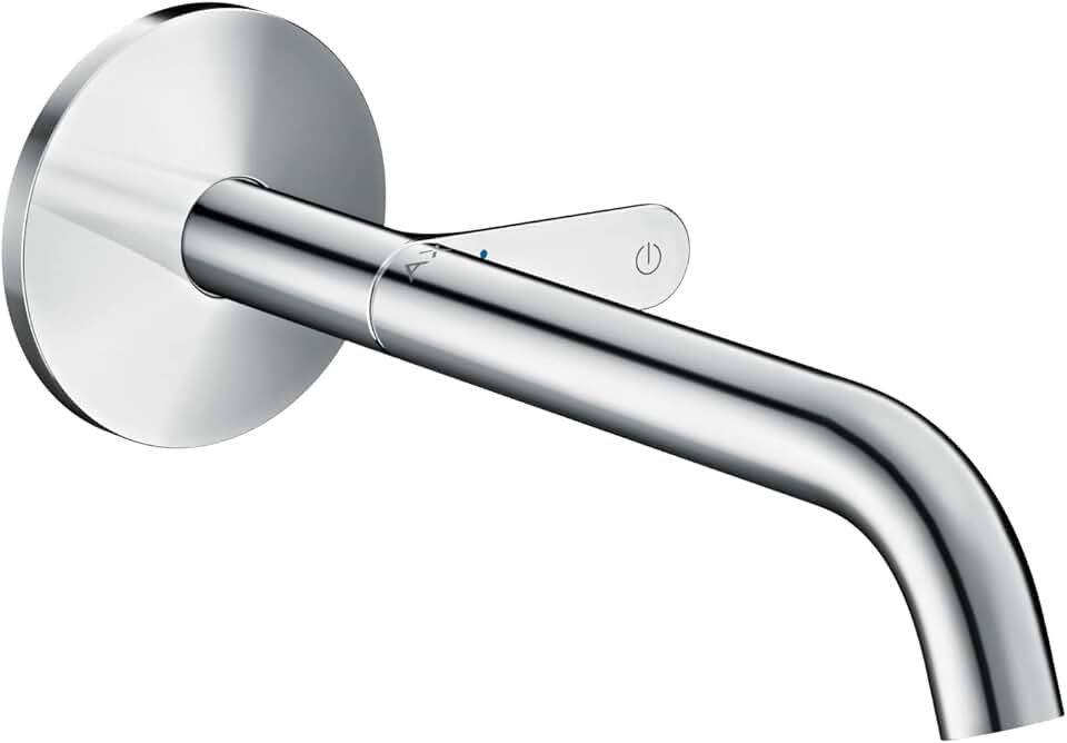 AXOR ONE Modern 2-Handle 2-Hole 1-inch Tall Wall Mounted Bathroom Faucet in Chrome, 48112001
