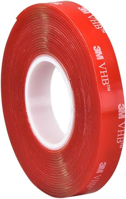 3M VHB 4910 Heavy Duty Mounting Tape - 12 in. x 15 ft. Transparent Double Sided Tape Roll. Tapes and Adhesives