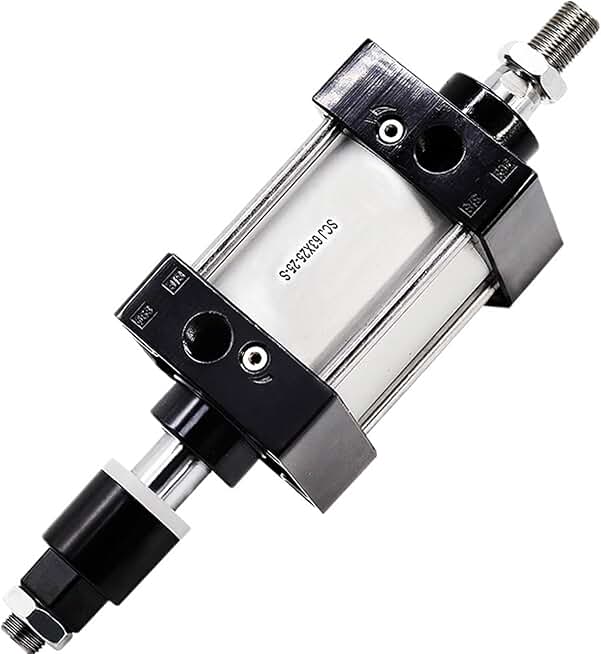 SCJ32 40mm Bore Adjustable Stroke Aluminum Alloy Double Acting Piston Tools Standard Air Pneumatic Cylinder 1Pcs(Stroke 175-100mm,Bore 32mm)