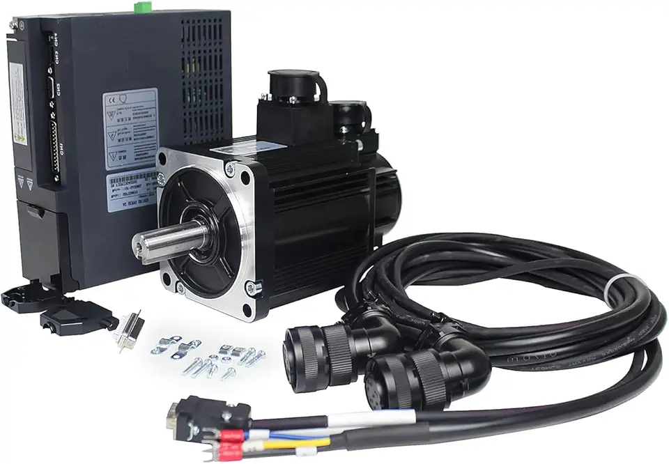 CNCTOPBAOS 1.8KW AC Servo Motor Driver Kit 3000rpm,Servo Controller System,220V 1800W 5.73Nm Servo Drive CNC Kit with 17-bit Encoder for CNC Automatic Device/Cutting Machine