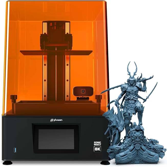 phrozen Sonic Mighty 8K LCD Resin 3D Printer, Monochrome/Mono LCD Screen, Mass-Produce 3D Printed Models with Ultra-high 8K Resolution, L21.8 x W12.3 x H23.5 Printing Volume