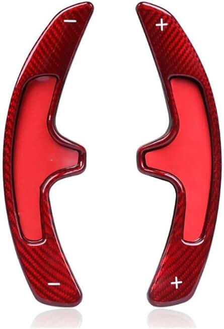 2Pcs Real Carbon Fiber Car Steering Wheel Shift Paddle Compatible with Cayman 991 981 Compatible with Carrera 2012-2016 Paddle Shifter Extension