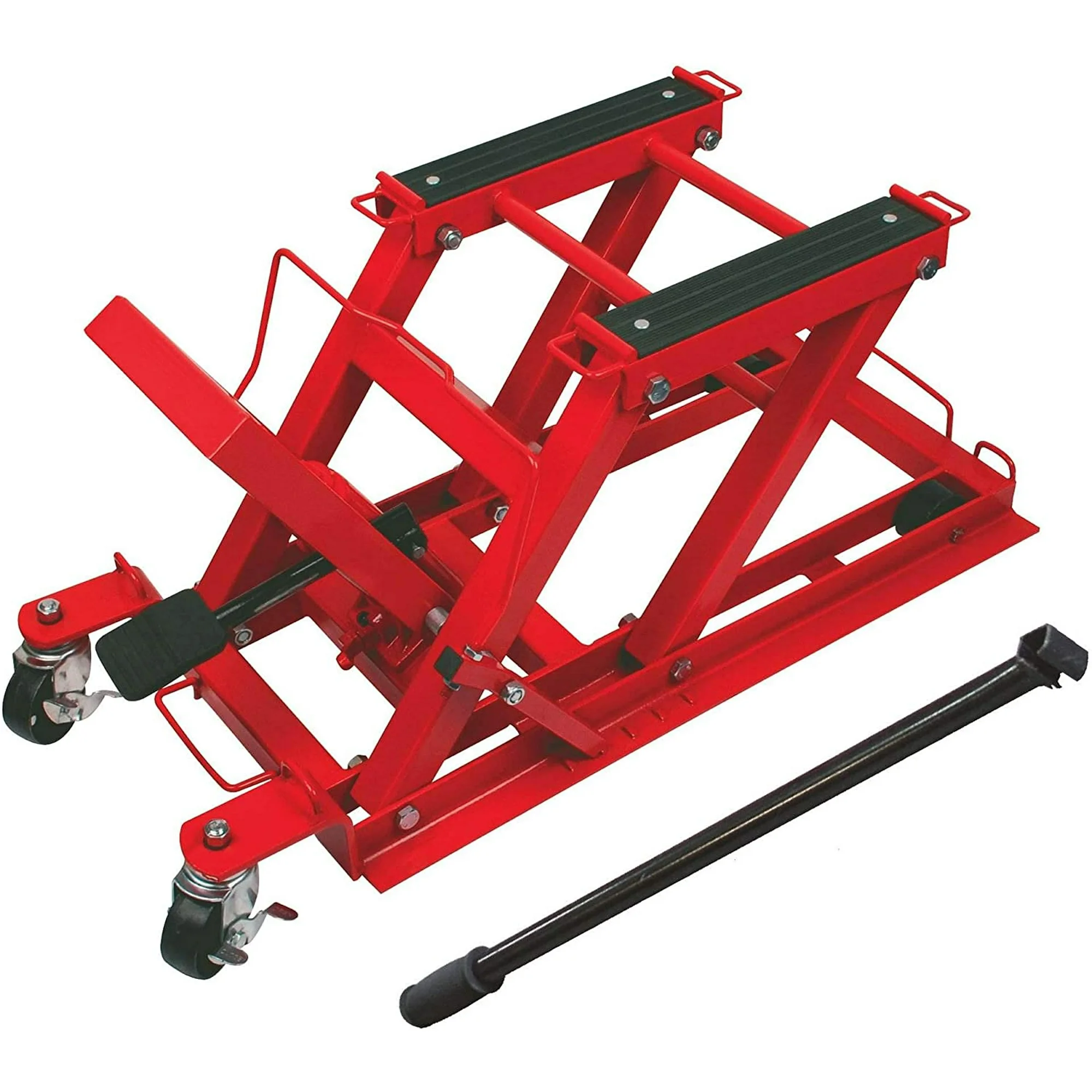 Big Red Hydraulic Powersports Lift Jack (Motorcycle, ATV, UTV, Snowmobile): 3/4 Ton (1,500 lb) Capacity,Red,W6407