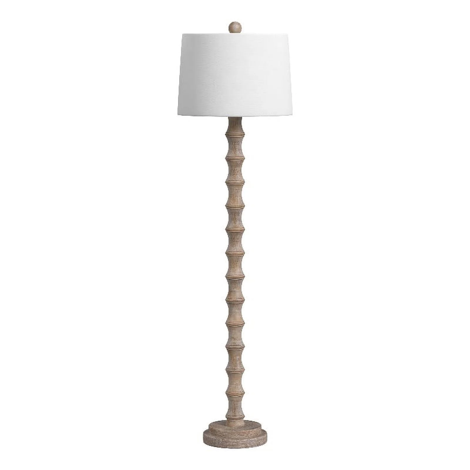 Pemberly Row Modern / Contemporary Floor Lamp in Natural Wood