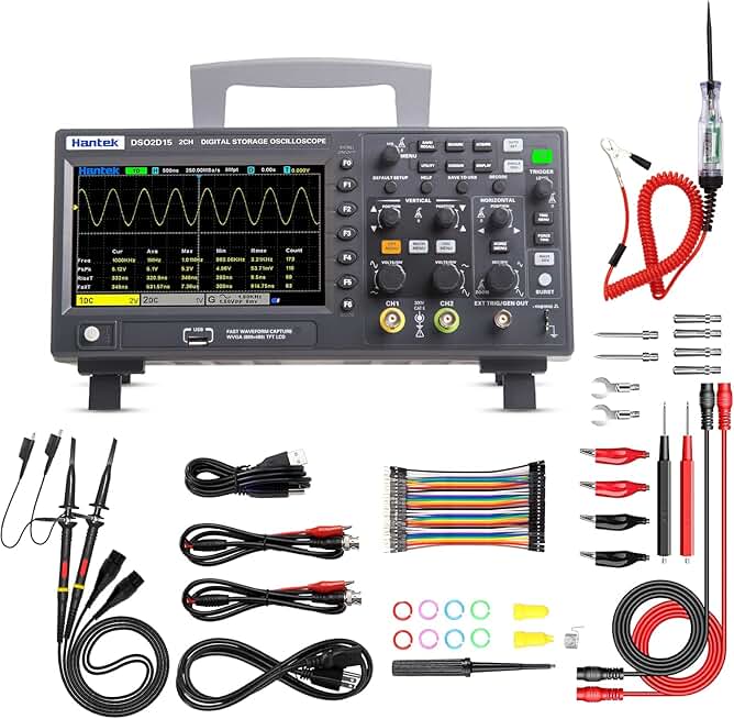 Hantek DSO2D15 Digital Storage Oscilloscope 150MHz 1GSa/s 8M,2 Channel,2CH+1CH with Signal Source