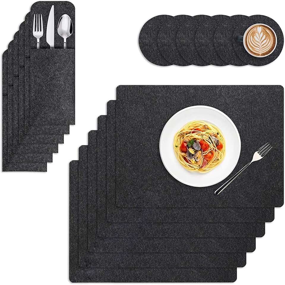 Cutlery Sets Coasters Table Mats Soft Bowl Coasters Dining Table Decoration Set(E)