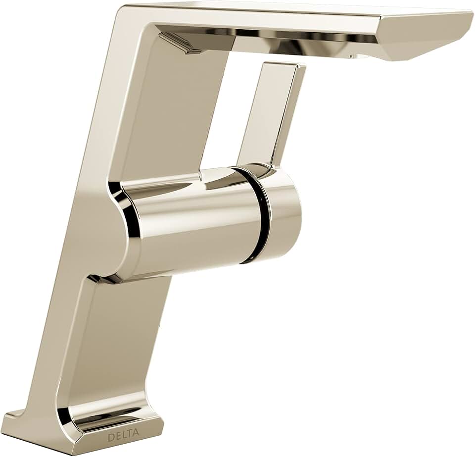 Delta Faucet 699-PN-PR-DST Pivotal Single Hole, Lumicoat Polished Nickel