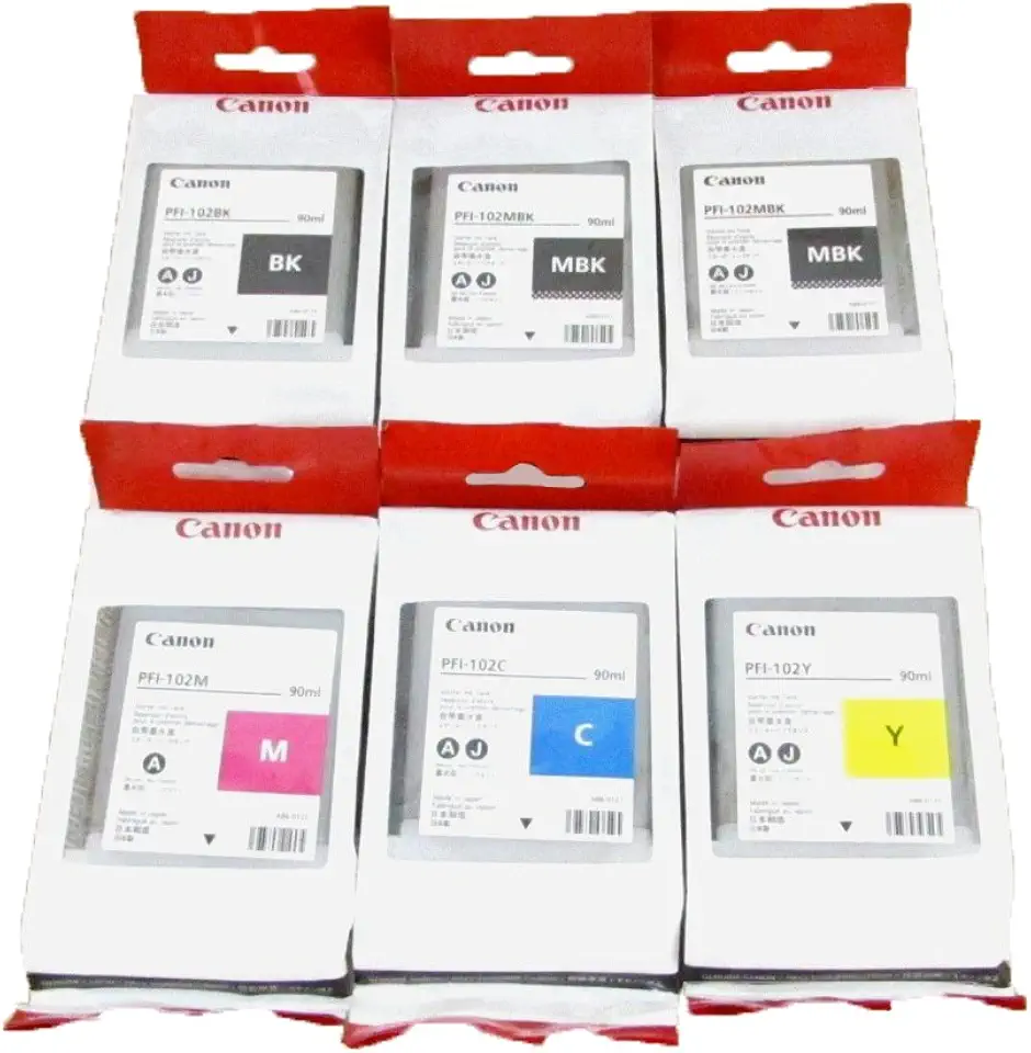 Canon PFI102MK Ink Tank B/C/M/Y 1 Pack in Retail Packaging