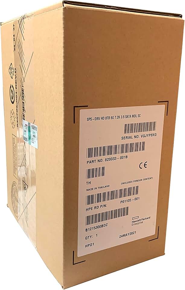 HPE 8TB SATA 6GB/S MB8000GFECR 819200-001 834030-002 834028-B21 834131-001 Seagate ST8000NM0055 819203-B21 820033-001 LFF 512e SC MDL Hard Disk Drive HDD