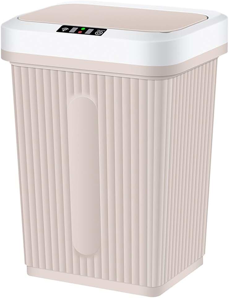 16L Smart Automatic Sensor Dustbin Trash Can Rechargeable Induction Waste Bin Rubbish Can Home Living Room Garbage Bucket(Black)