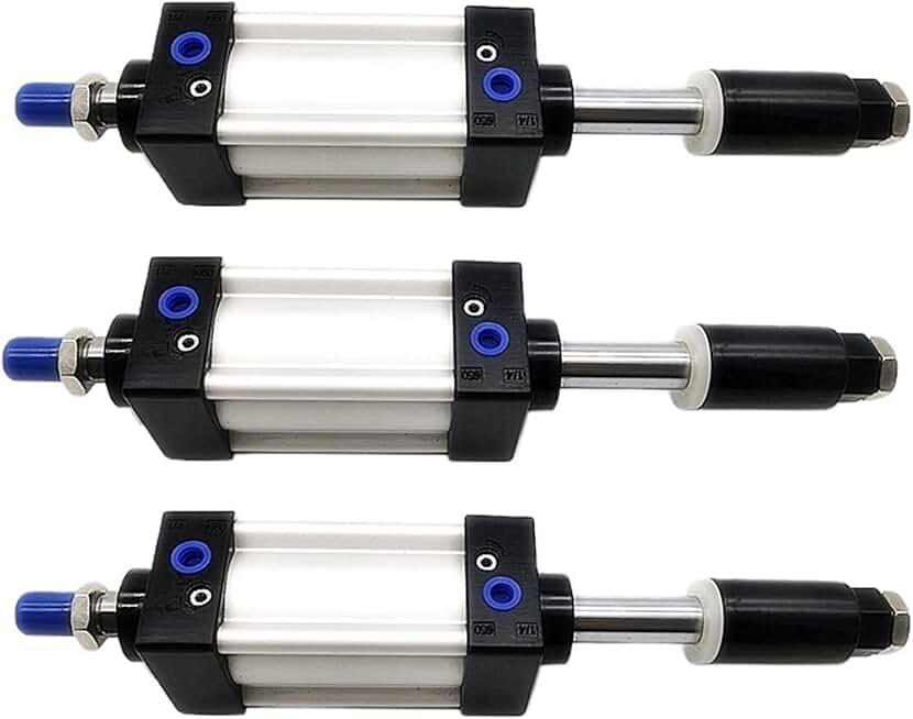 Standard Air Pneumatic Cylinder SUJ32/40mm Bore Double Acting 0-300mm Stroke Adjustable Air Cylinder 1Pcs(Stroke 250-50,SUJ32 (Bore 32mm))