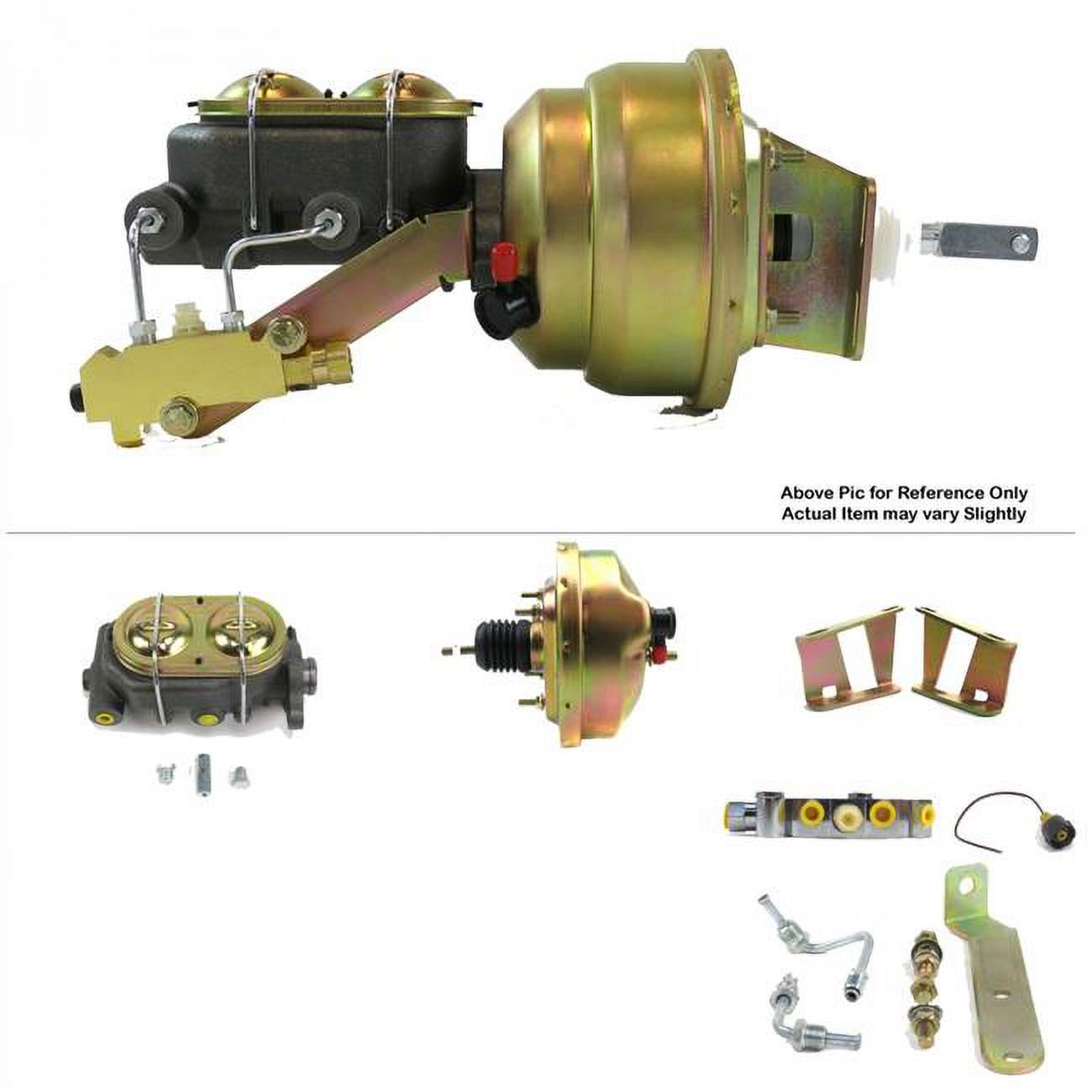 Helix Suspension Brakes & Steering  1958-1964 Chevy Bel Air Firewall Mount Power 8 in. Single Brake Booster Kit LS Disc & Disc