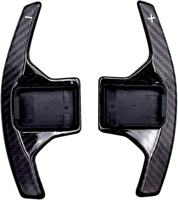 Carbon Fiber Paddle Shifter Extension Compatible with Nissan GT-R GTR Compatible with Nismo R35 2018-2020 Steering Wheel Shift Interior Decoration(Carbon Fiber Black)