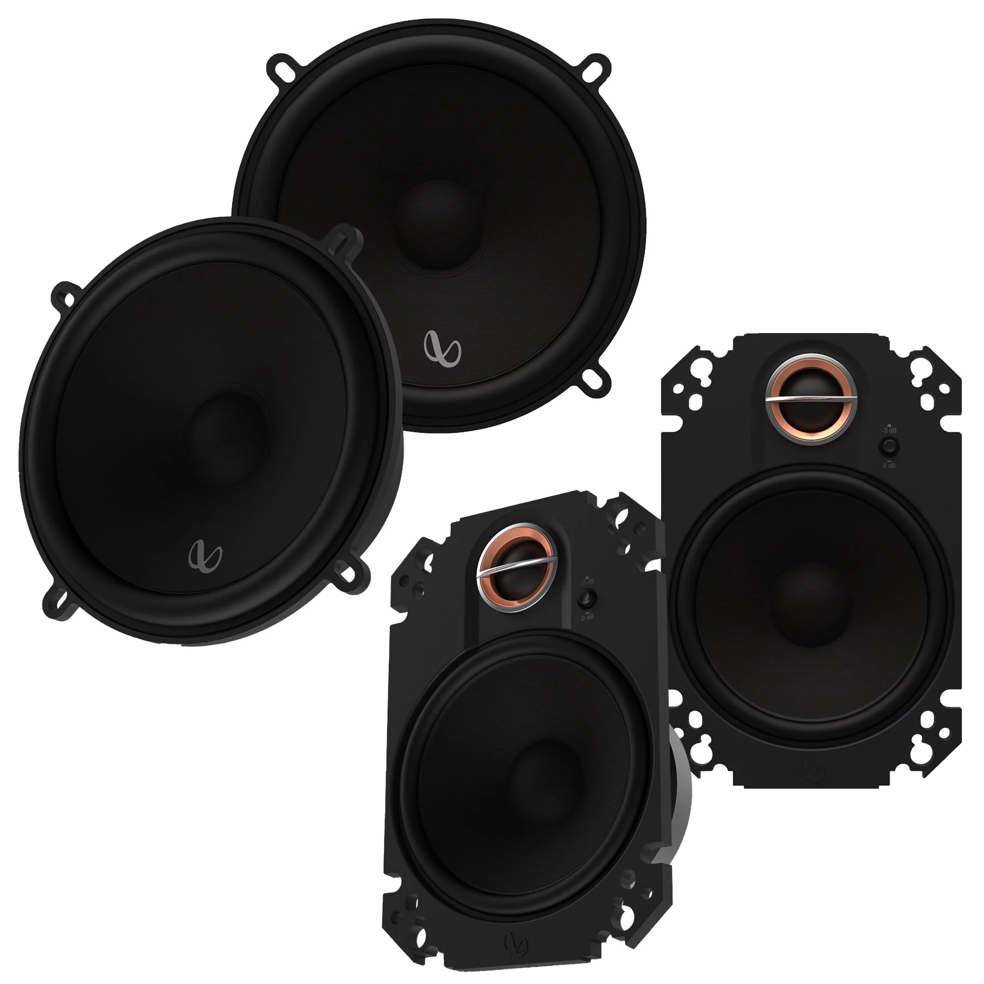 Infinity KAPPA503CF 5.25 Component Speakers (pair) with Infinity KAPPA463XF 4x6