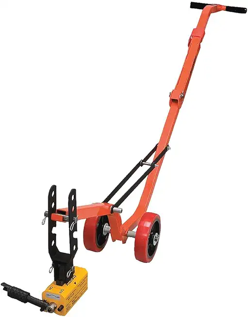 Allegro Industries 9401-26 Magnetic Lid Lifter, Steel Dolly, Heavy Duty Magnet Lift, Weight 900 lb Flat Items, 450 lb Round Items, Orange