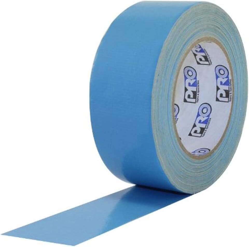 ProTapes Pro 500B Rubber Blue Liner Double Coated Cloth Tape, 25 yds Length x 2