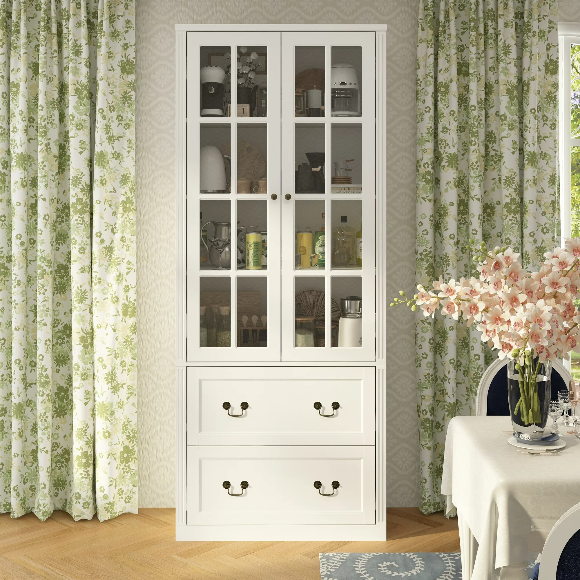 OXYLIFE Kitchen Pantry Cabinet with 2 Drawes, 78.7