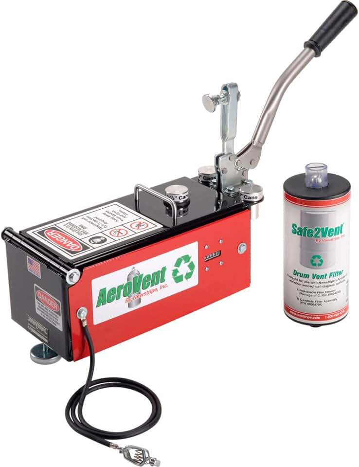 10004700 AeroVent 1X, Single Aerosol Can Disposal System with Safe2Vent