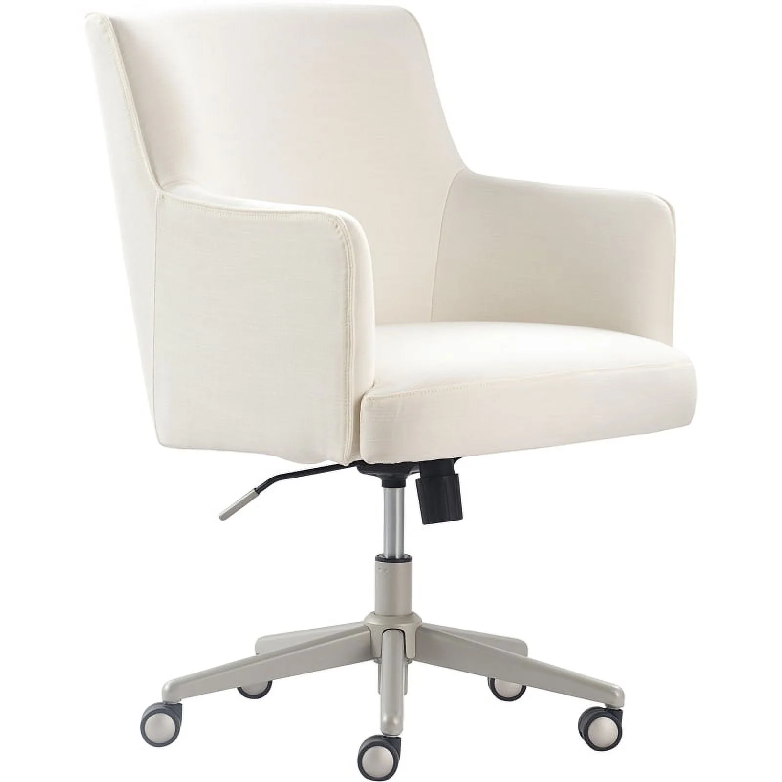 Pemberly Row Modern / Contemporary Home Office Chair Ivory Fabric