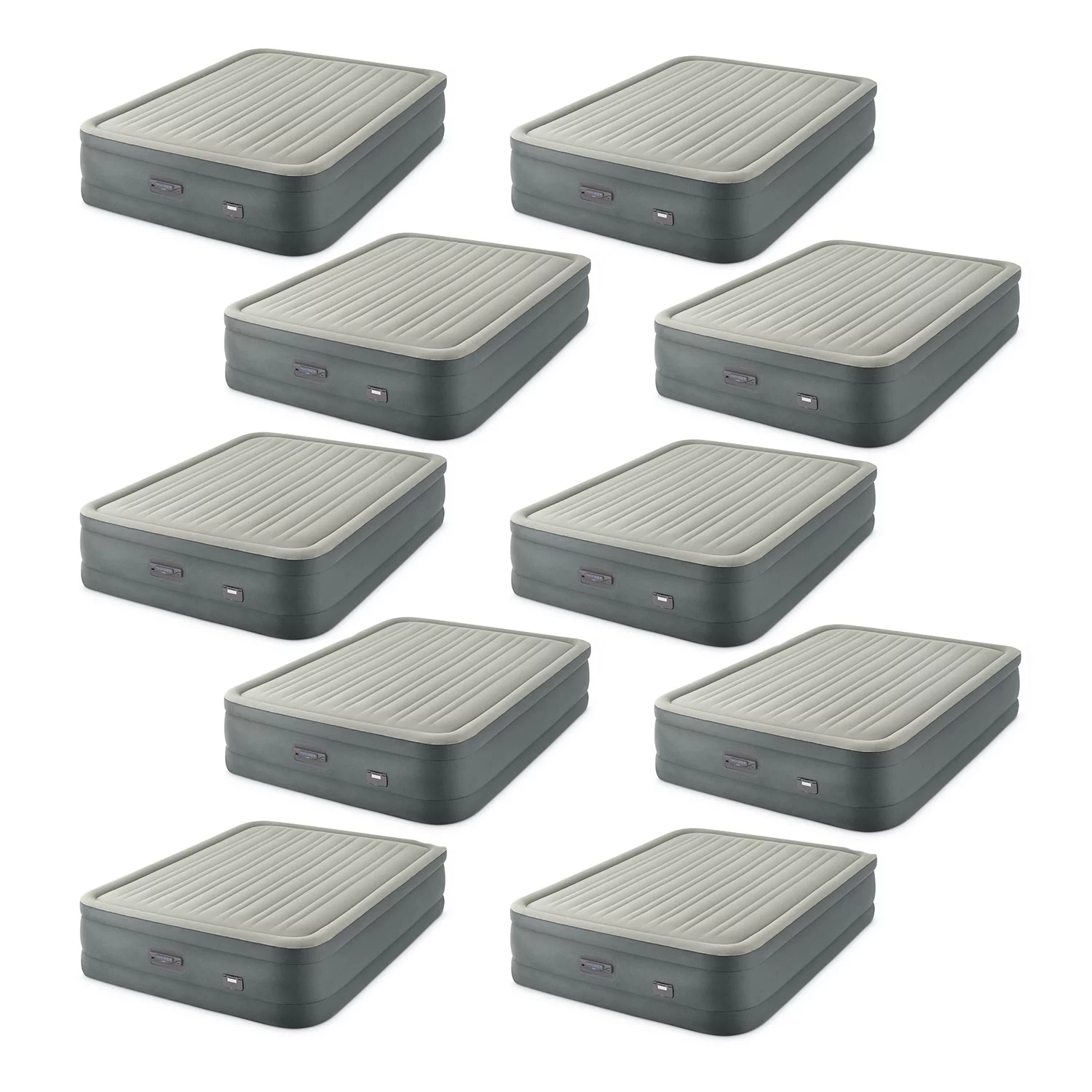 Intex PremAire Dream Support Air Mattress w/ Built-In Pump, Queen (10 Pack)
