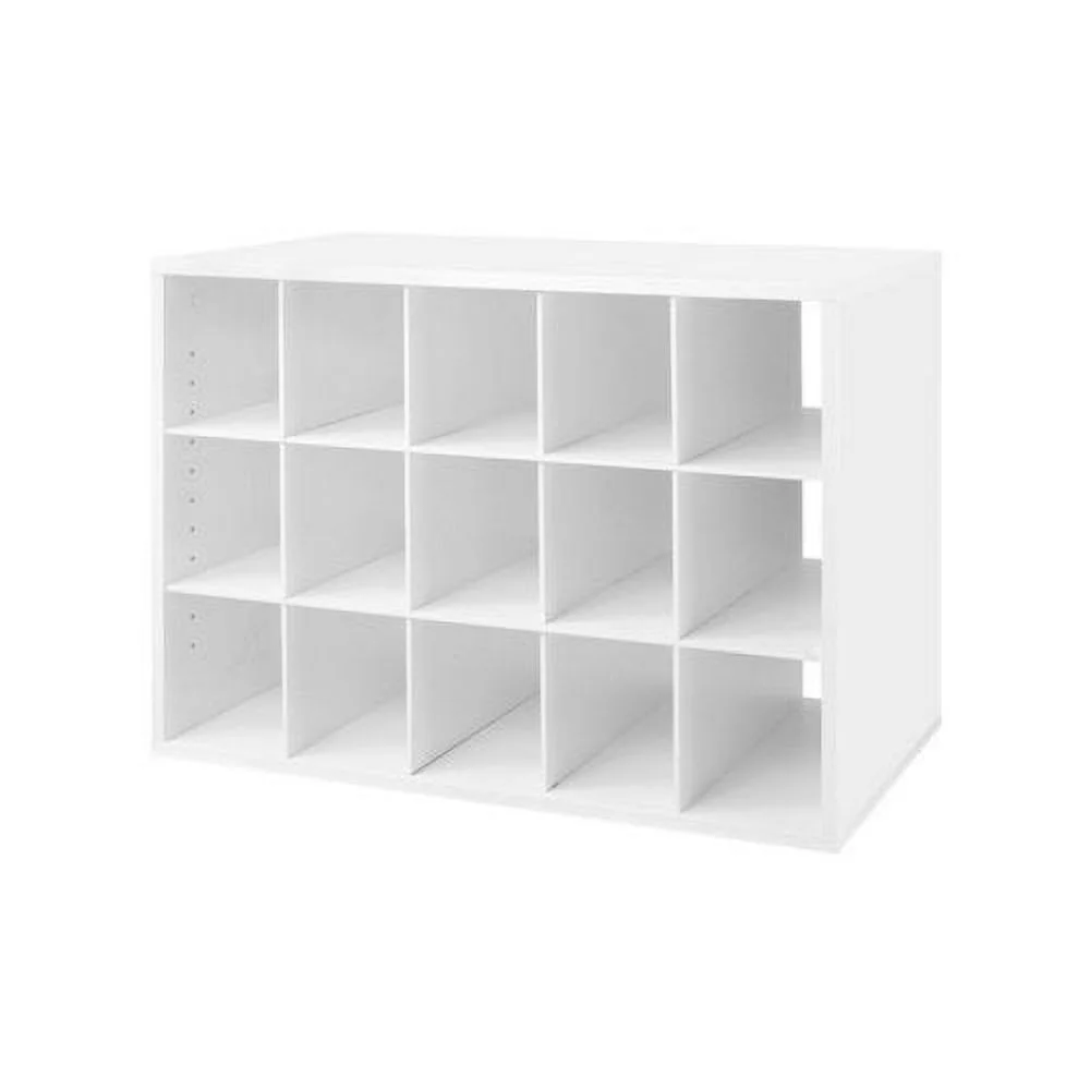 Organized Living freedomRail 15-Cubby Shoe Storage Big OBox - White