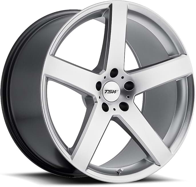TSW RIVAGE Silver Wheel with Painted Finish (19 x 9.5 inches /5 x 112 mm, 35 mm Offset)