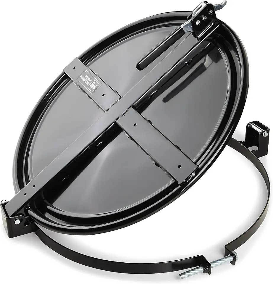 New Pig Drum Lid | Latching Drum Lid | For 55 Gal Steel Drums | Bolt-Ring | Black | DRM659-BK