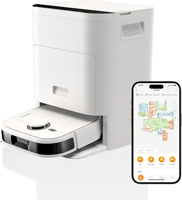 NOESIS Florio 2in1 Robot Vacuum and Mop Combo, Robot Vacuum, Self-Emptying Robot Vacuum Cleaner, Auto-Changing Mopping Pads, Auto-Refill, Obstacle Avoidance, Powerful Suction Robotic Vacuum