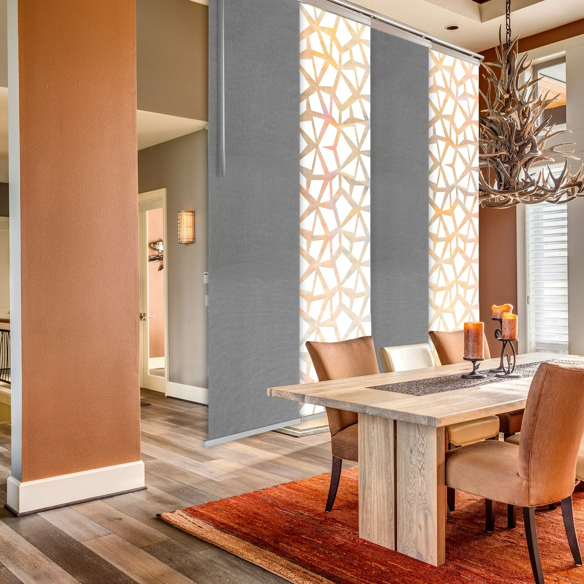 InStyleDesign  4-Panel Single Rail Panel Track Extendable 48