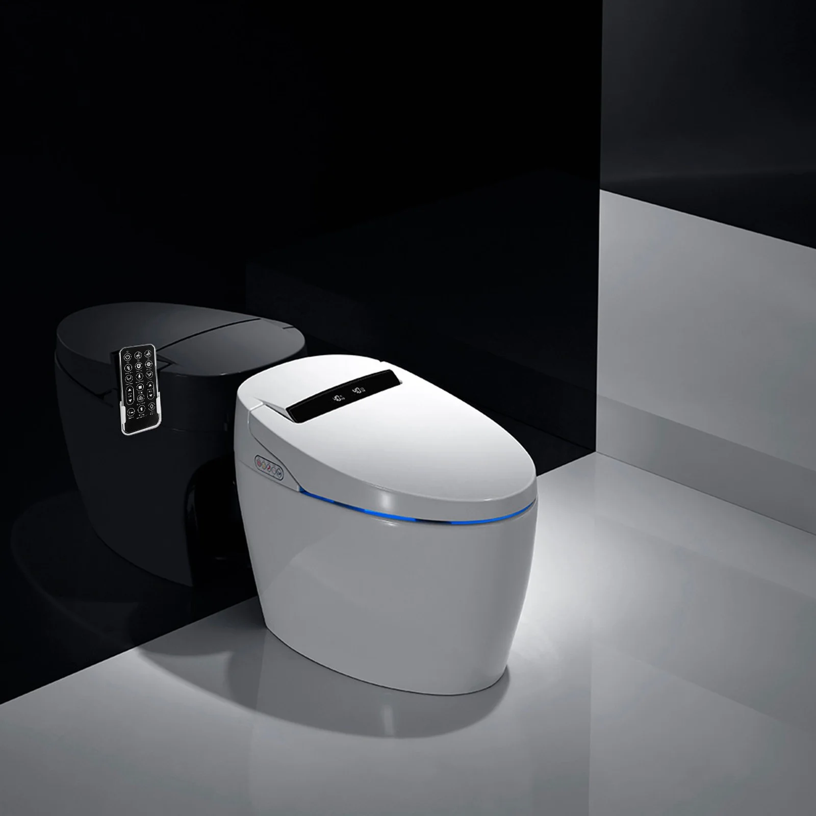 Intelligent Bidet One Piece Toilet with Auto Dual Flush, Heated Seat, Warm Water and Dry