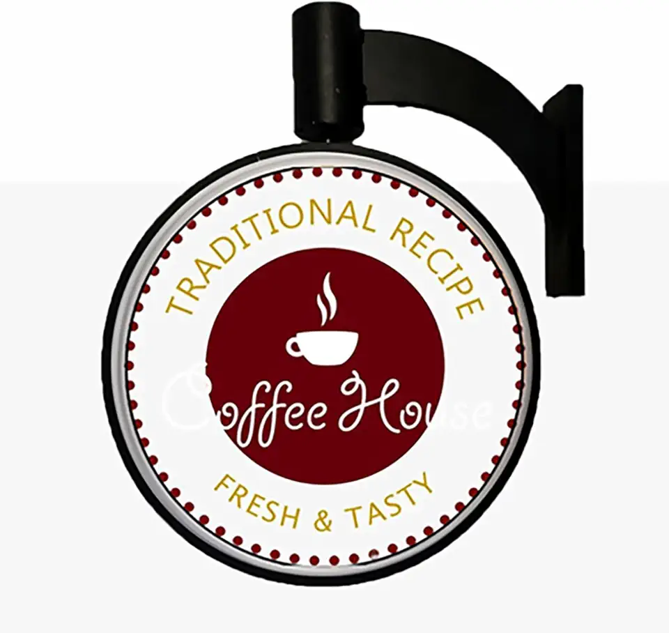 Double-Sided Waterproof LED Light Box, 360 Degree Rotation LED Advertising Sign Lamp, Outdoor Advertising Projecting Light Box Sign for Retail Store