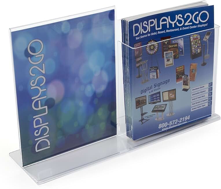 Displays2go D2G469 Sign Frame with Dispenser (Pack of 10)