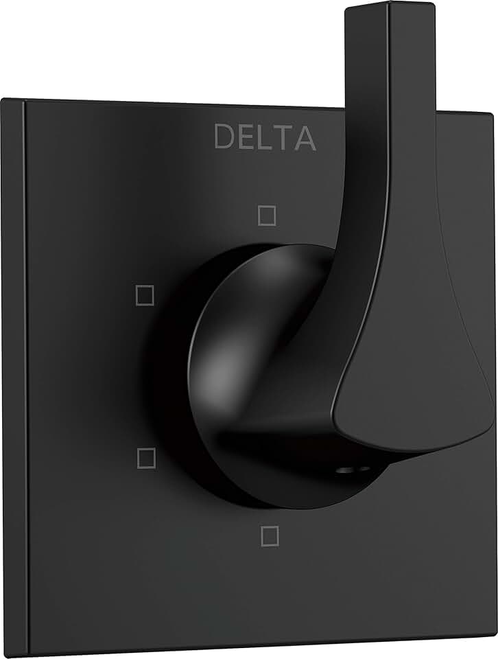 Delta Faucet T11974-BL 6-Setting Trim Diverter, Matte Black