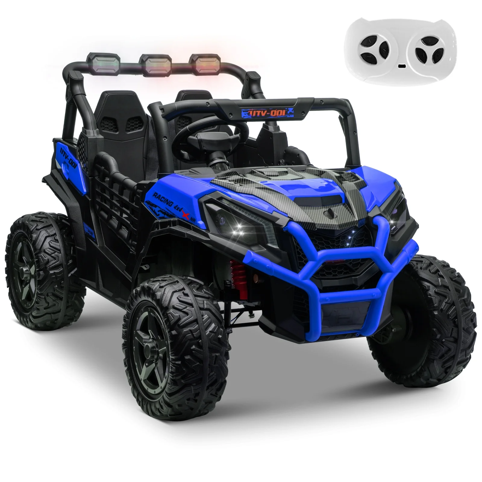 OTTORD 24V Ride on Cars , 4WD Off-Road Electric Cars Vehicles for Adults, Kids with Remote Control, Bluetooth, Soft Start, Spring Suspension