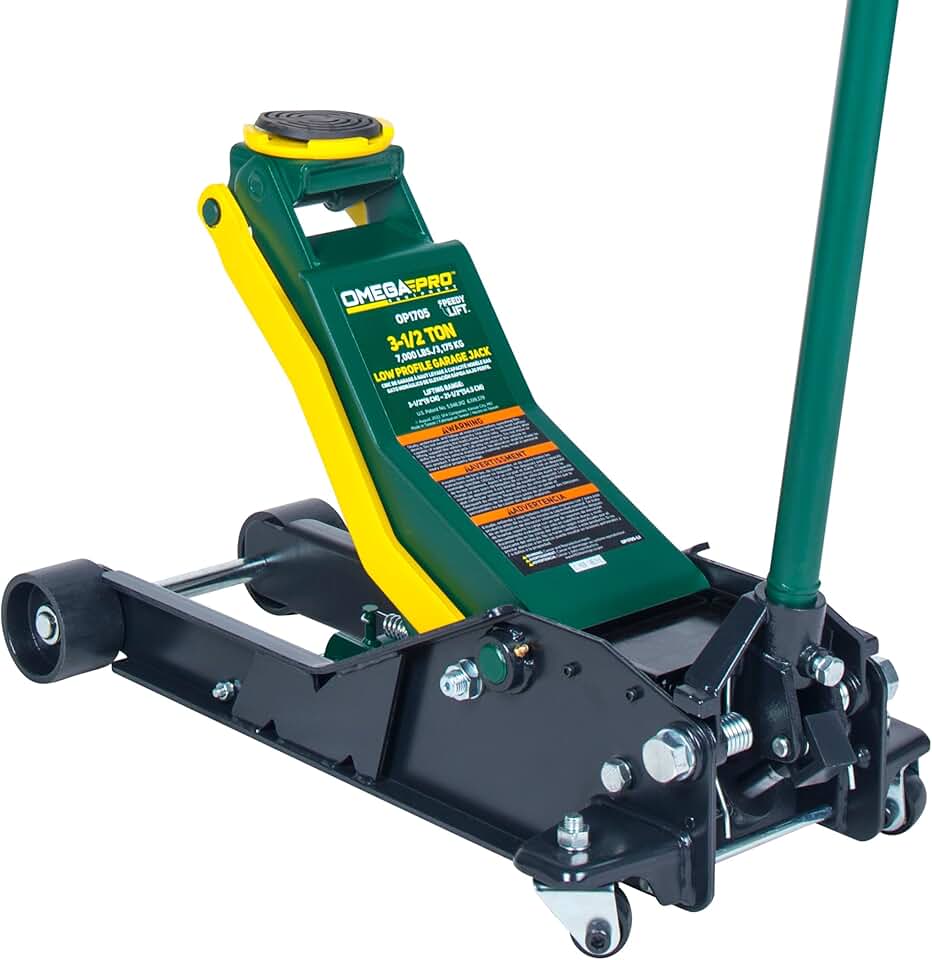 3.5 Ton Low Profile Floor Jack - Lowering Speed Control with Hydraulic Quick Magic Lift - Heavy Duty Lifting from 3.5