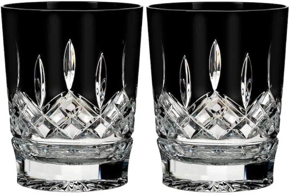 Waterford Crystal Lismore Black Double Old Fashioned, set of 2
