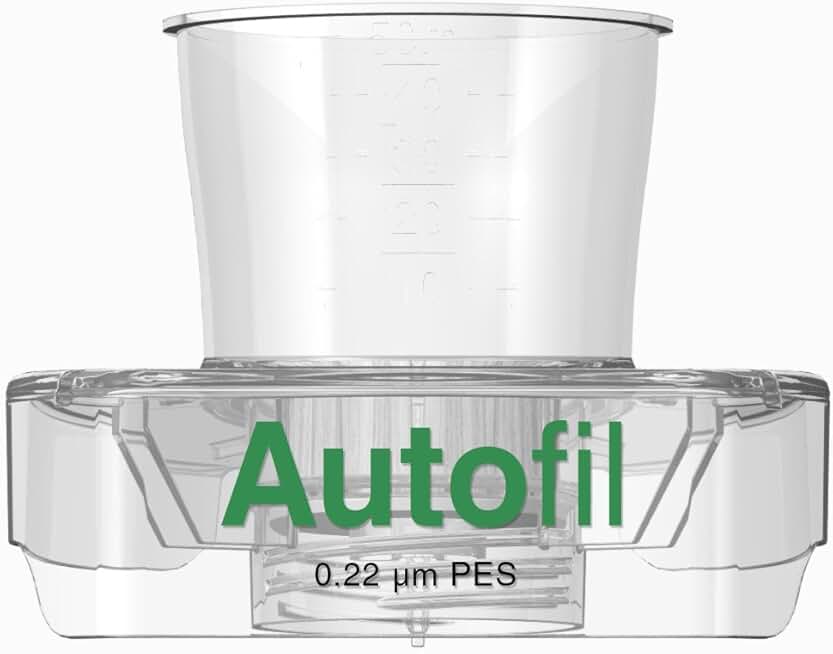 Autofil Sterile Disposable Centrifuge Tube Top Vacuum Filters with 0.2um Sterilizing PES Membrane, 50mL, 48/CS